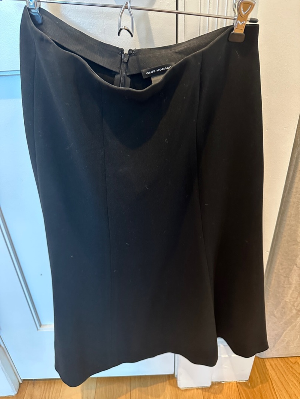 Club Monaco Black Flared Midi Skirt